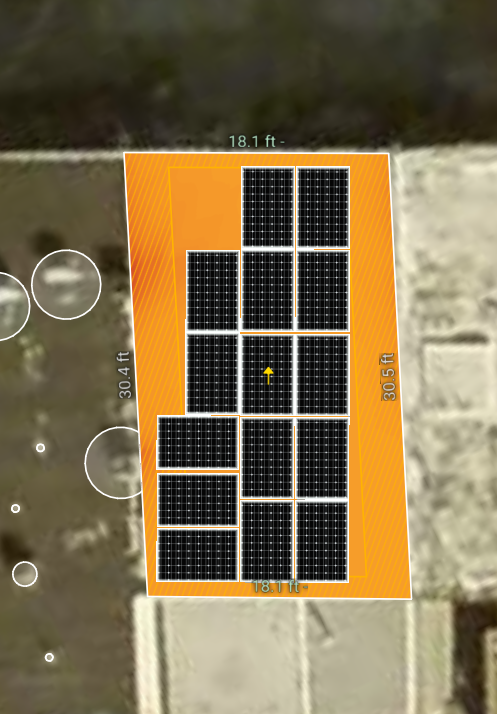 Solar panel system layout